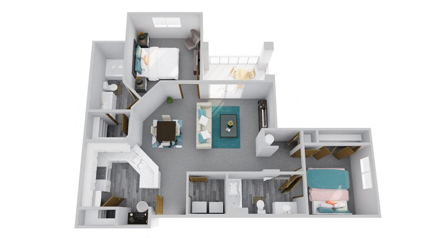 Zone Apartments Diamondback 3D Floor Plan Zone Apartments Diamondback 3D Floor Plan
